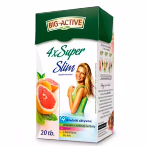Чай для похудения Big Active 4xSuper Slim 20 пакетиков – Комбинация из 4х активных элементов
