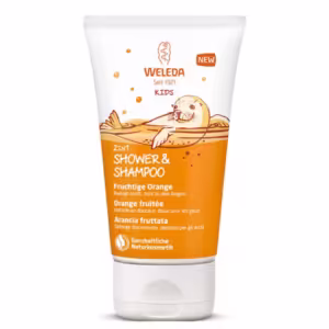 Laste šampoon-dushikreem Apelsin Weleda 150ml - Värske ja puuviljane vanniskäik lastele