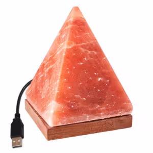 Püramiidikujuline 0,3kg USB-liidesega soolalamp – Harmoneerib tööruumi ja suurendab tootlikkust