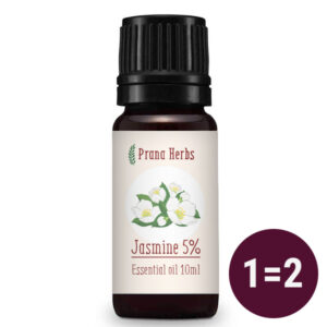 Jasmiini 5% eeterlik õli viinamarjaseemneõlis Prana Herbs 10ml